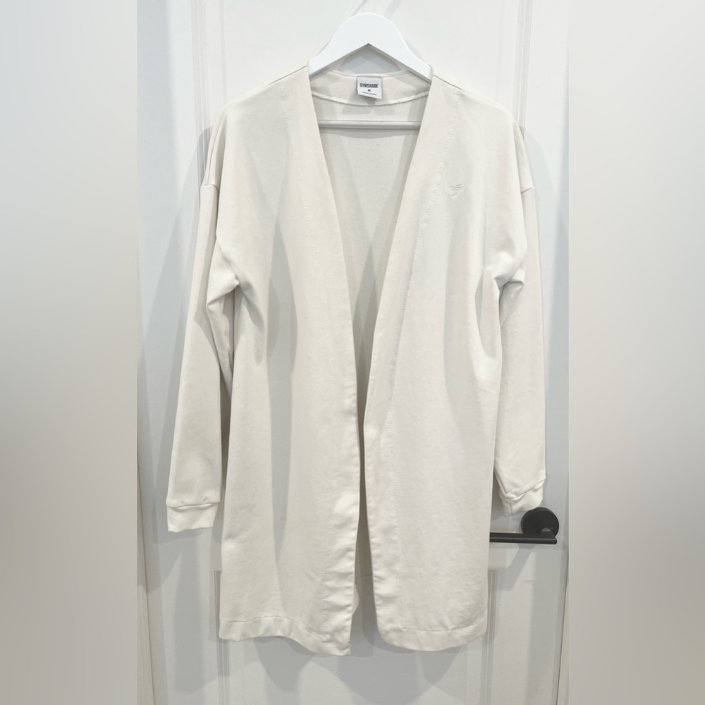 Gymshark Whitney Simmons Open Front Cardigan Ivory Athletic Women’s Size Medium
